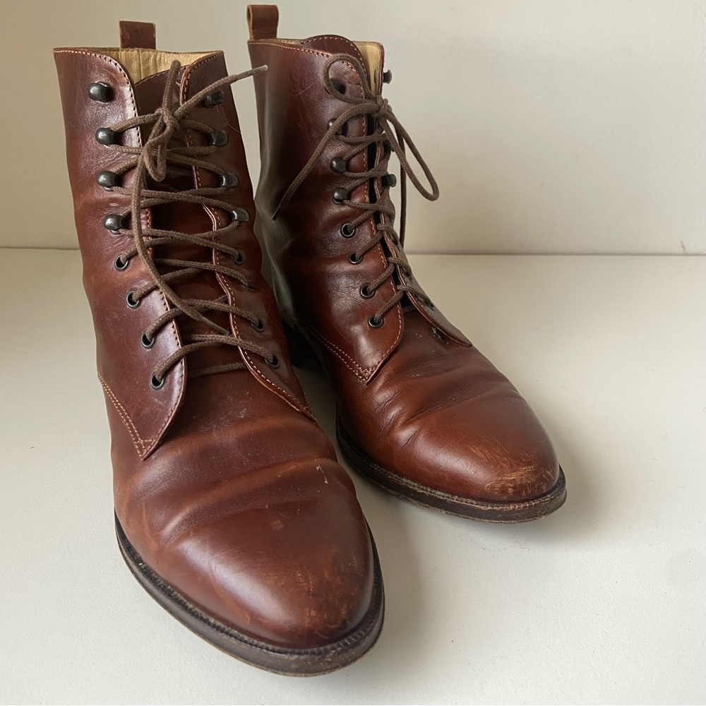 Joan and David Couture Vintage Lace Up Granny Boots Women’s Size 8